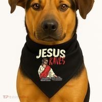 Jesus Raves Funny Electronic Music EDM Festival DJ Gift USA-Made Doggie Bandana thumb 1