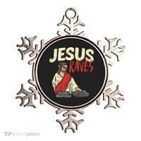 Jesus Raves Funny Electronic Music EDM Festival DJ Gift Ornament thumb 0