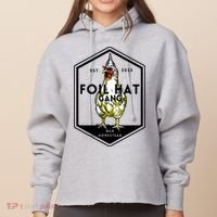 Jessica Rojas Foil Hat Gang Ladies Heavyweight Boxy Pullover Hoodie thumb 0