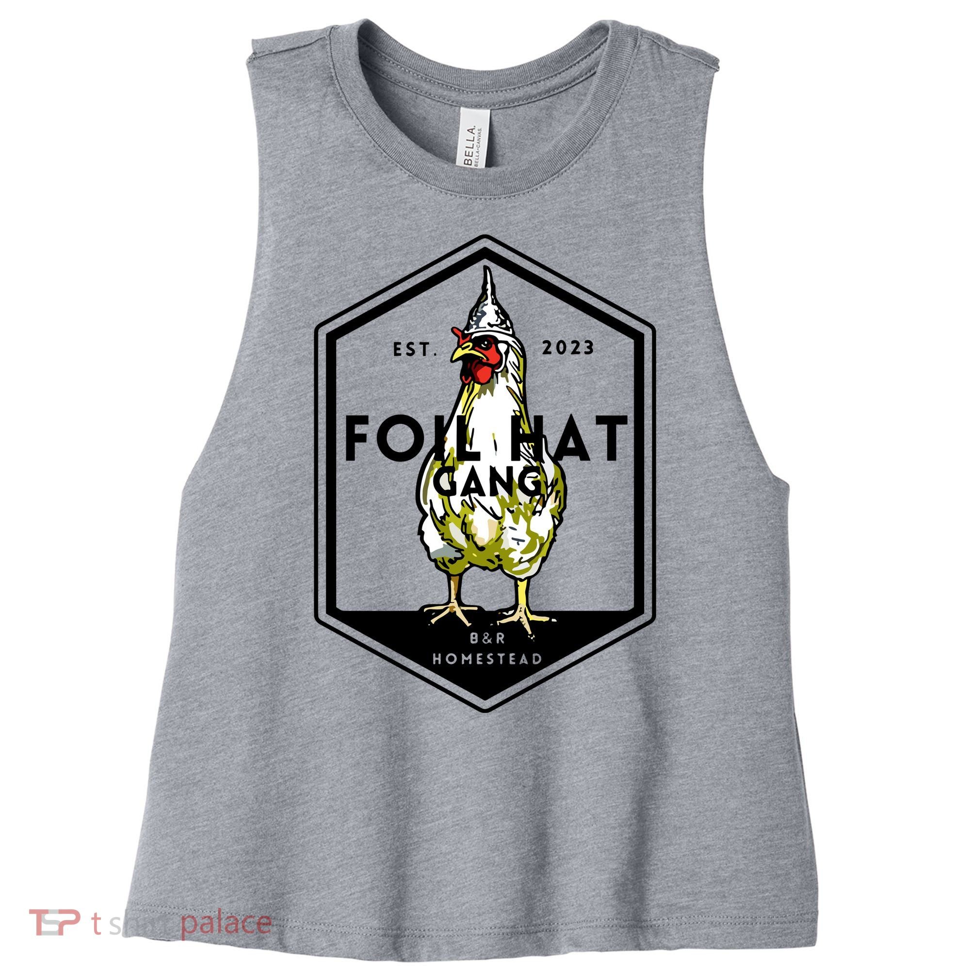 Jessica Rojas Foil Hat Gang Women's Racerback Cropped Tank