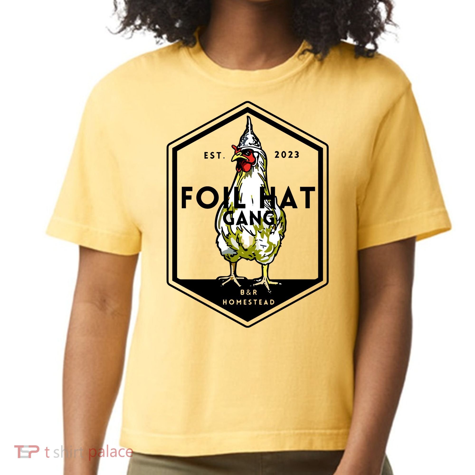 Jessica Rojas Foil Hat Gang Comfort Colors Boxy T-Shirt