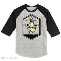 Jessica Rojas Foil Hat Gang Raglan Baseball Sleeve Shirt thumb 0