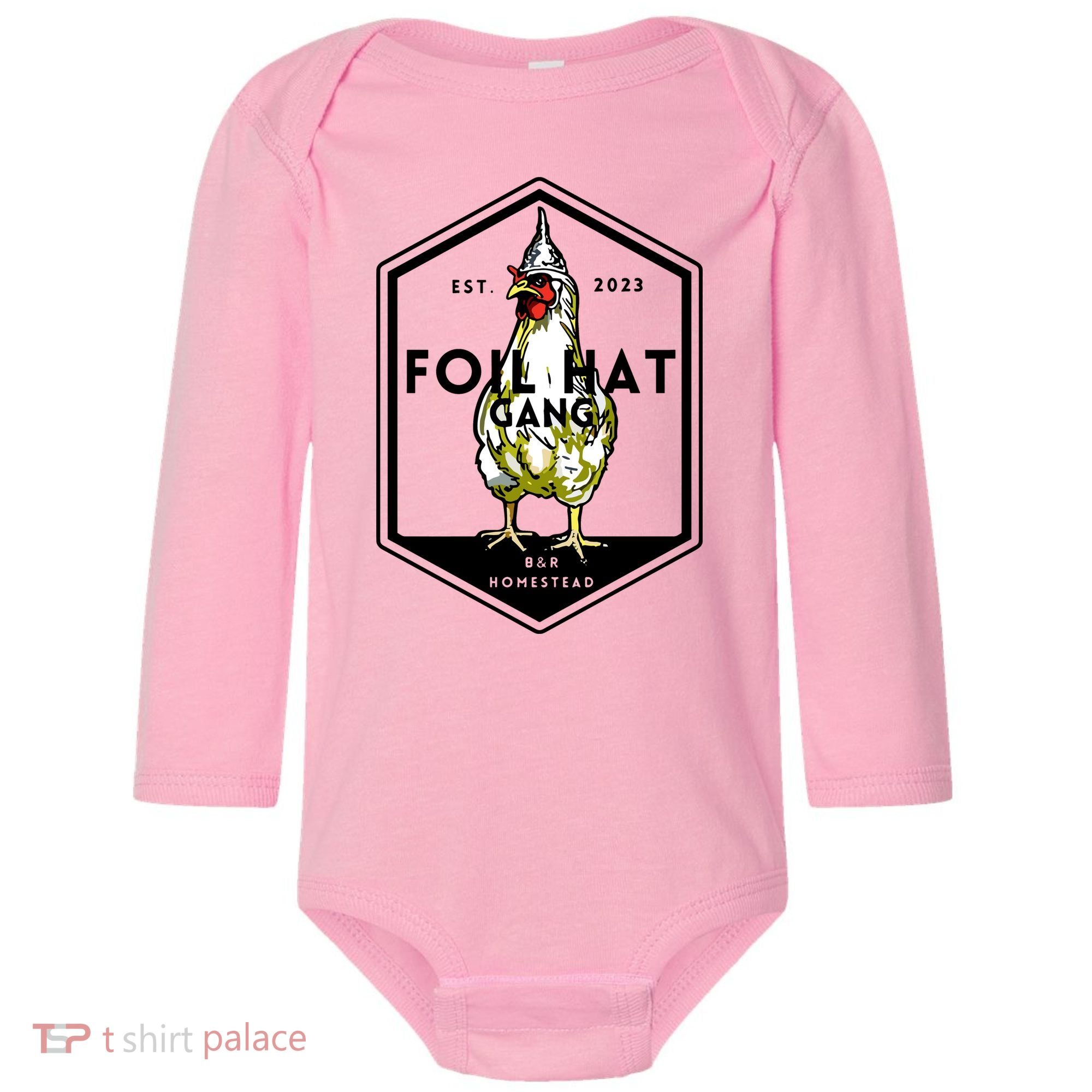 Jessica Rojas Foil Hat Gang Baby Long Sleeve Bodysuit