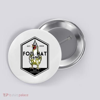 Jessica Rojas Foil Hat Gang Button