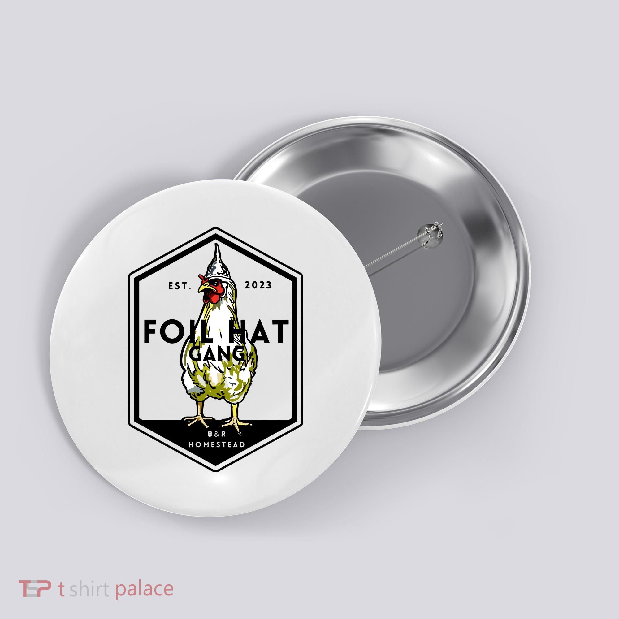 Jessica Rojas Foil Hat Gang Button