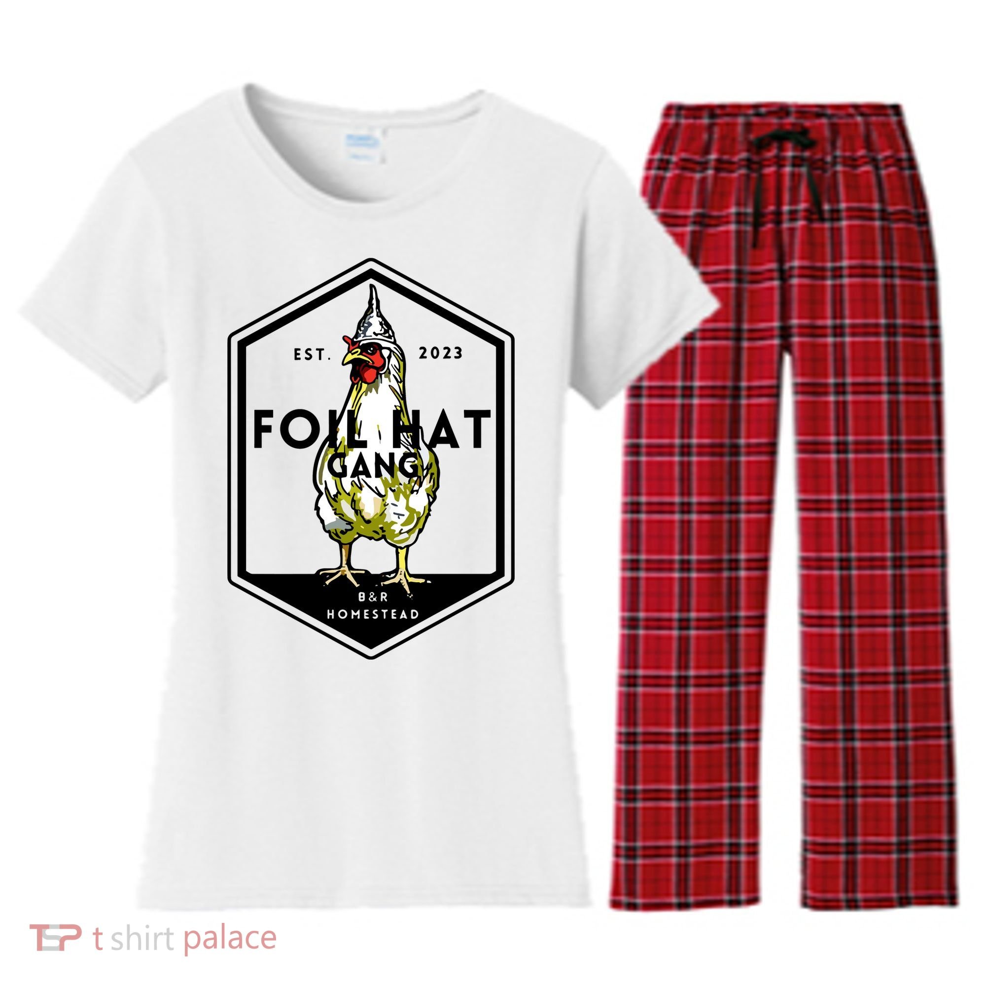Jessica Rojas Foil Hat Gang Women's Flannel Pajama Set