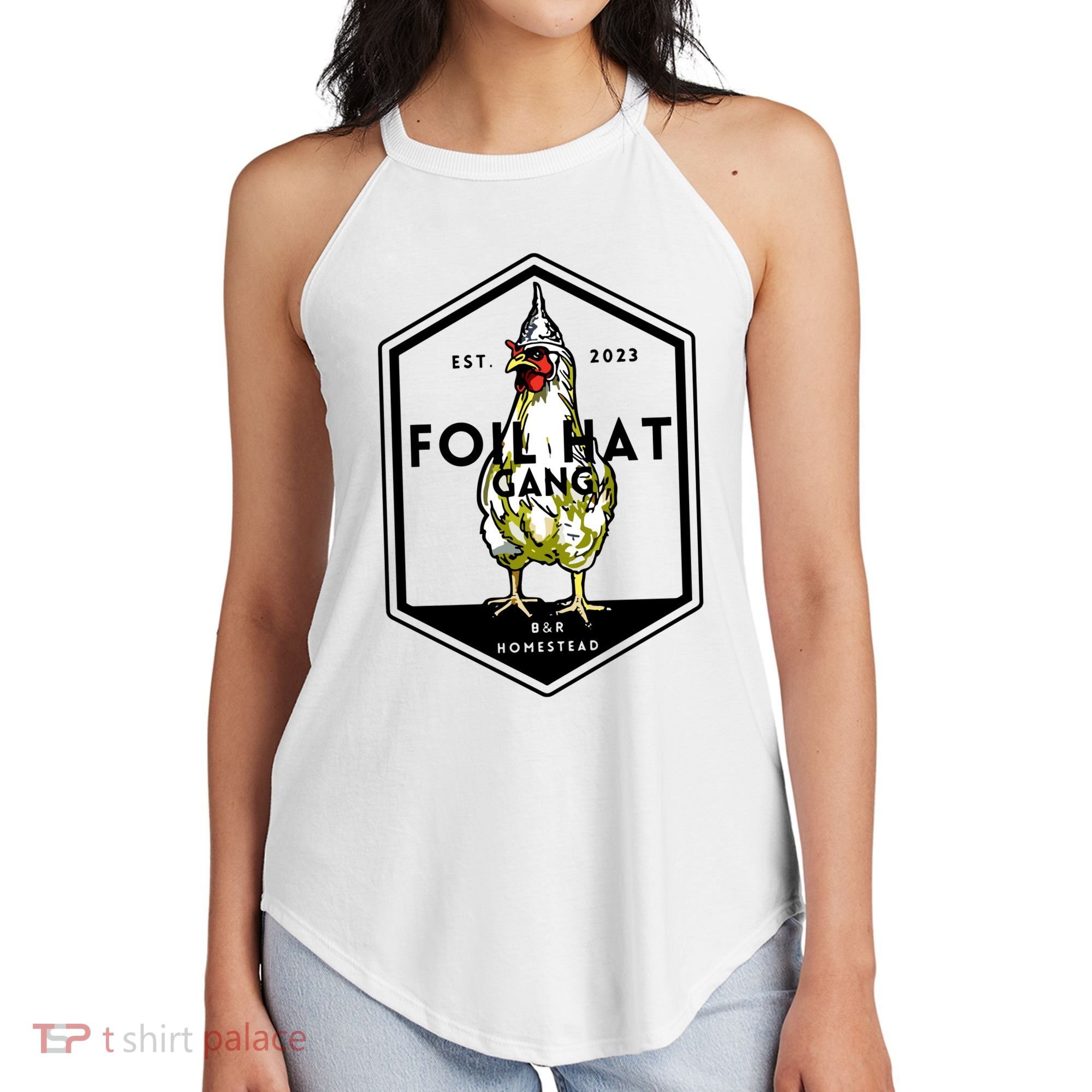 Jessica Rojas Foil Hat Gang Women's Perfect Tri Rocker Tank