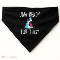 Jaw Ready For This Funny Shark Lover Ocean Wildlife USA-Made Doggie Bandana thumb 0