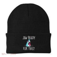 Jaw Ready For This Funny Shark Lover Ocean Wildlife Beanie thumb 0