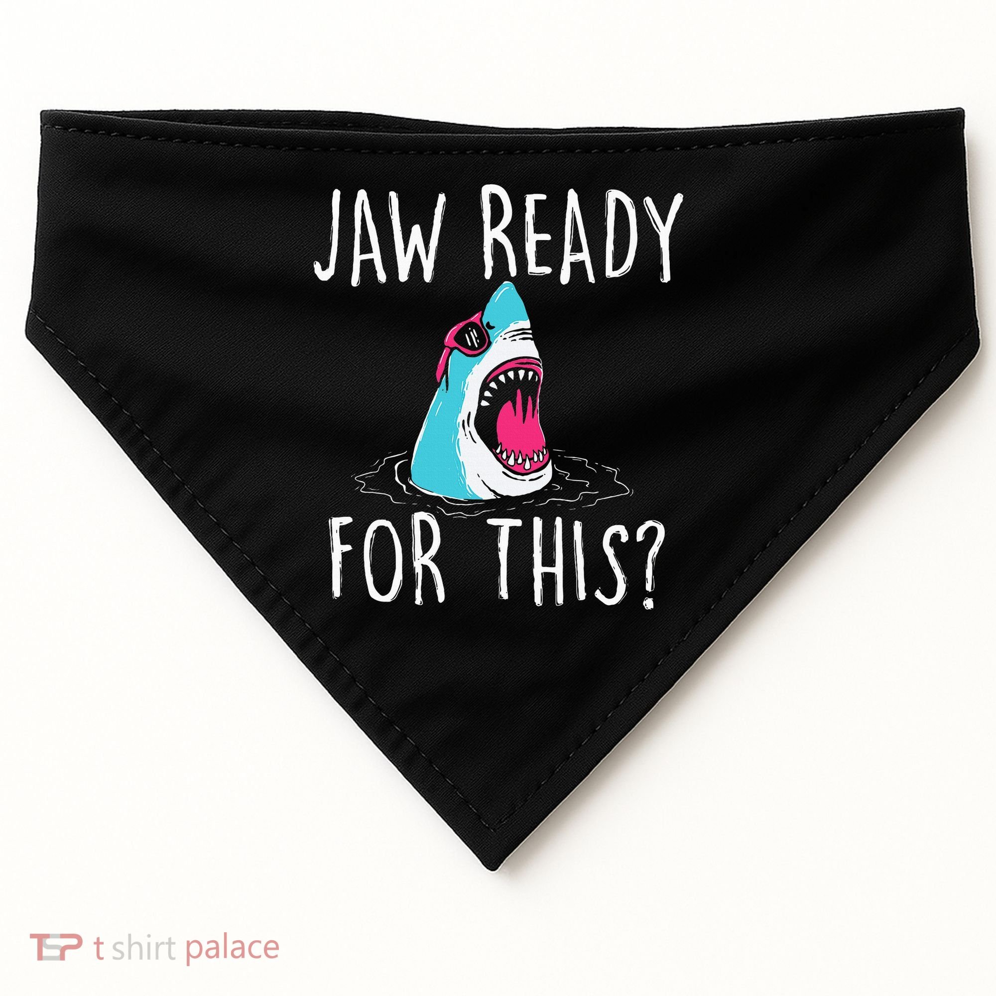 Jaw Ready For This Funny Shark Lover Ocean Wildlife USA-Made Doggie Bandana