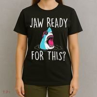 Jaw Ready For This Funny Shark Lover Ocean Wildlife T-Shirt thumb 4
