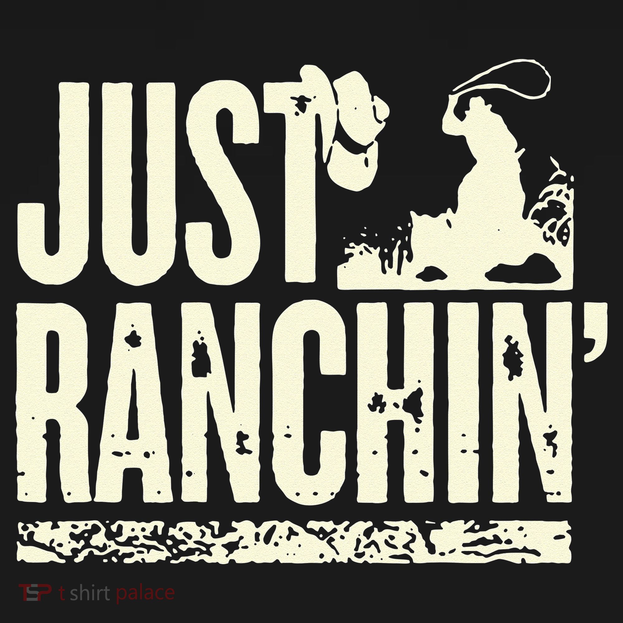 Just Ranchin Farmer Cowboy Horse Cow Rodeo Lovers Mousepad