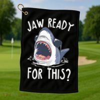 Jaw Ready For This Shark Week Golf Towel thumb 1