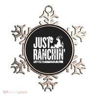 Just Ranchin' Farmer Cow Horse Cow Rodeo Lovers Meaningful Gift Ornament thumb 0