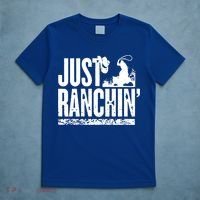 Just Ranchin' Farmer Cow Horse Cow Rodeo Lovers Meaningful Gift T-Shirt thumb 5