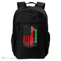 Juneteenth Red Green Black History American African flag Backpack thumb 0