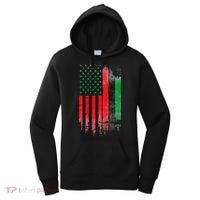 Juneteenth Red Green Black History American African flag Women's Hoodie thumb 0