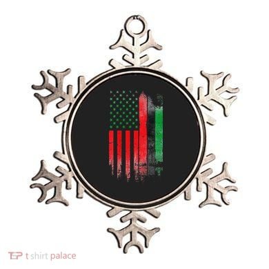 Juneteenth Red Green Black History American African flag Ornament