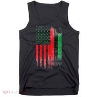 Juneteenth Red Green Black History American African flag Tank Top thumb 0