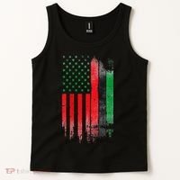 Juneteenth Red Green Black History American African flag Tank Top thumb 2