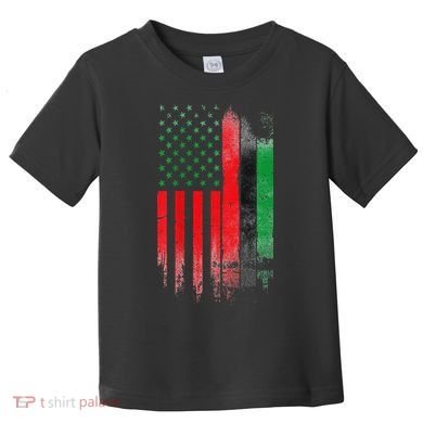 Juneteenth Red Green Black History American African flag Toddler T-Shirt