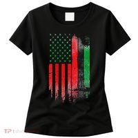 Juneteenth Red Green Black History American African flag Women's T-Shirt thumb 0