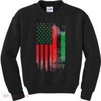 Juneteenth Red Green Black History American African flag Kids Sweatshirt thumb 0
