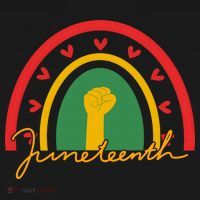 Juneteenth Rainbow Heart Fist Coaster thumb 2