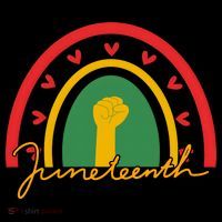 Juneteenth Rainbow Heart Fist Mousepad thumb 1
