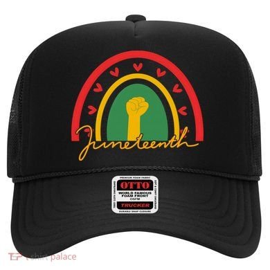 Juneteenth Rainbow Heart Fist Hat