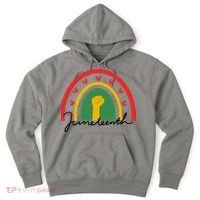 Juneteenth Rainbow Heart Fist Hoodie thumb 0