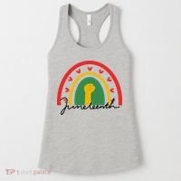 Juneteenth Rainbow Heart Fist Women's Tank Top thumb 0