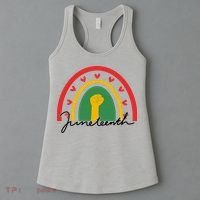 Juneteenth Rainbow Heart Fist Women's Tank Top thumb 3