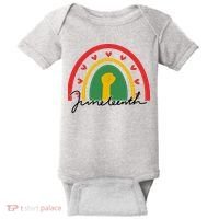 Juneteenth Rainbow Heart Fist Baby Bodysuit thumb 0