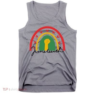 Juneteenth Rainbow Heart Fist Tank Top