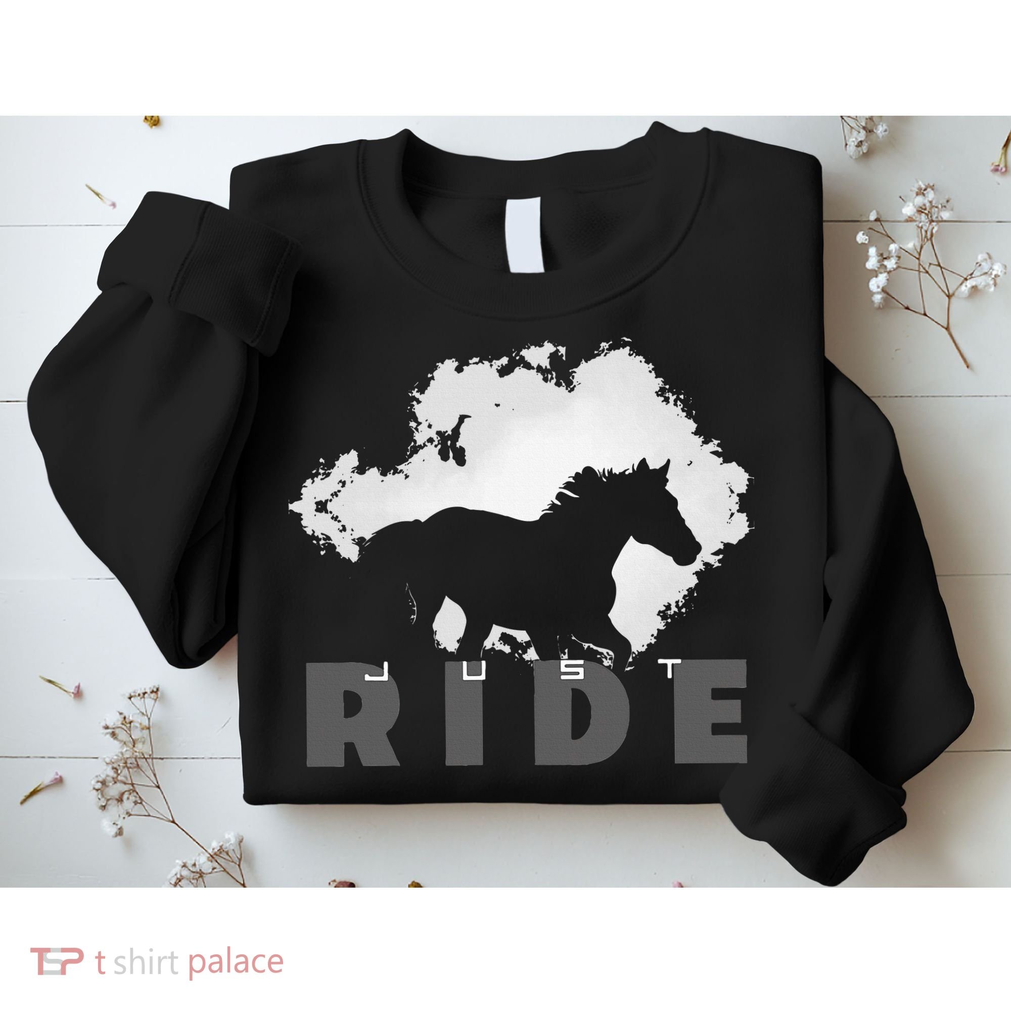 Just Ride Horseback Riding Apparel Horse Sweatshirt