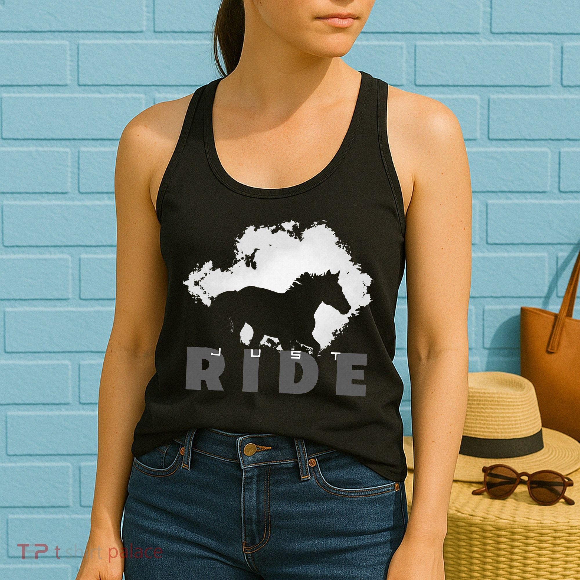 Just Ride Horseback Riding Apparel Horse Women's Tank Top