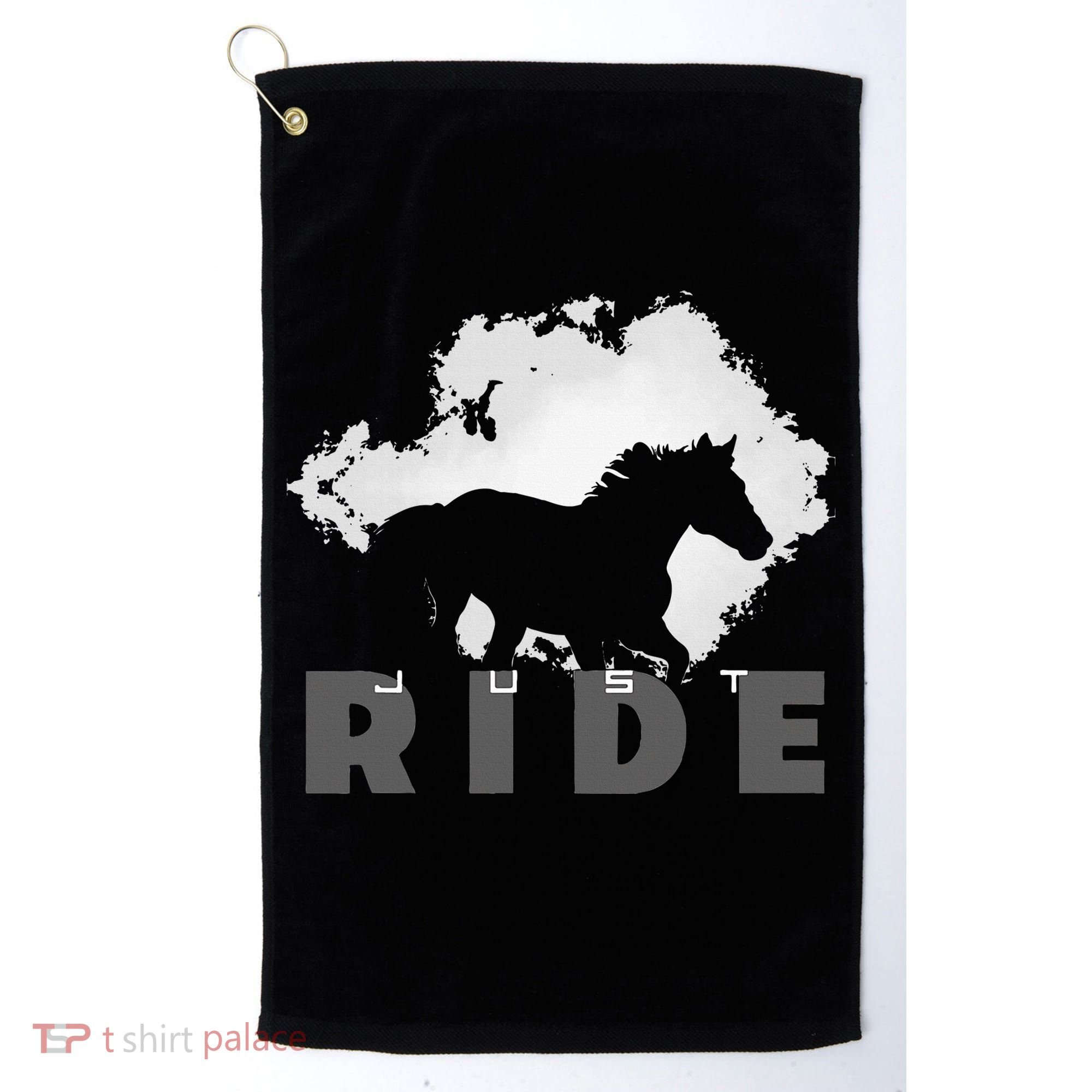 Just Ride Horseback Riding Apparel Horse Golf Towel