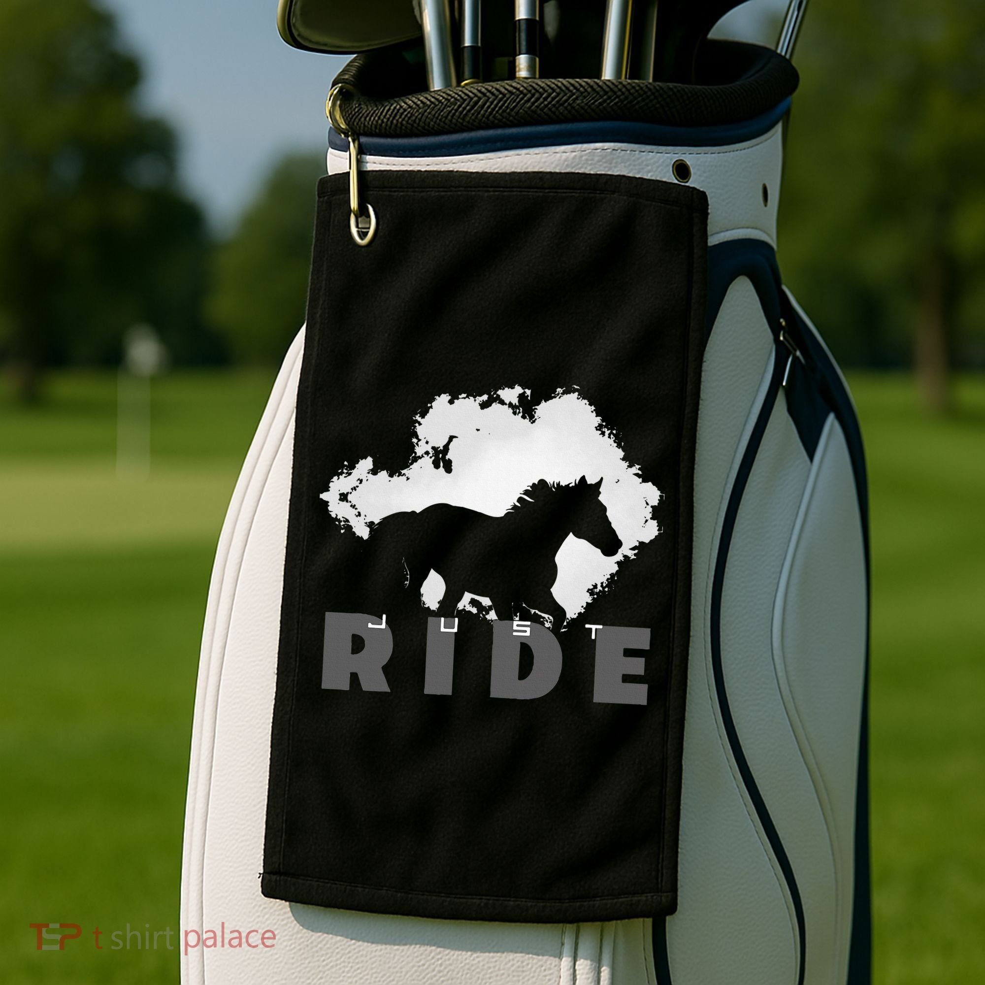 Just Ride Horseback Riding Apparel Horse Golf Towel