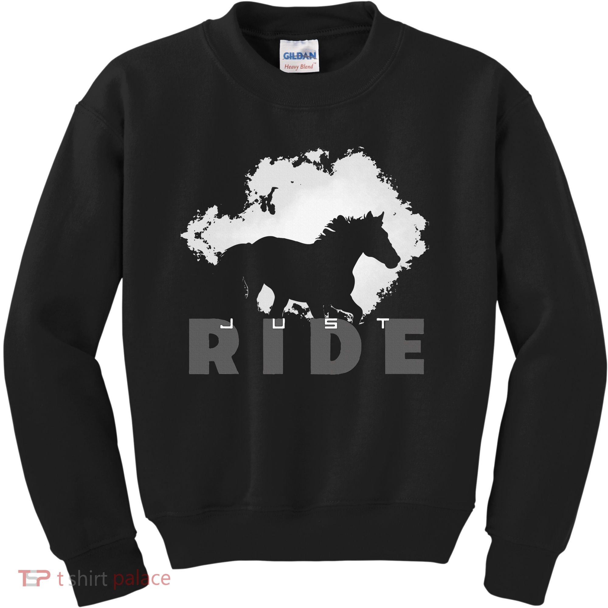Just Ride Horseback Riding Apparel Horse Kids Sweatshirt