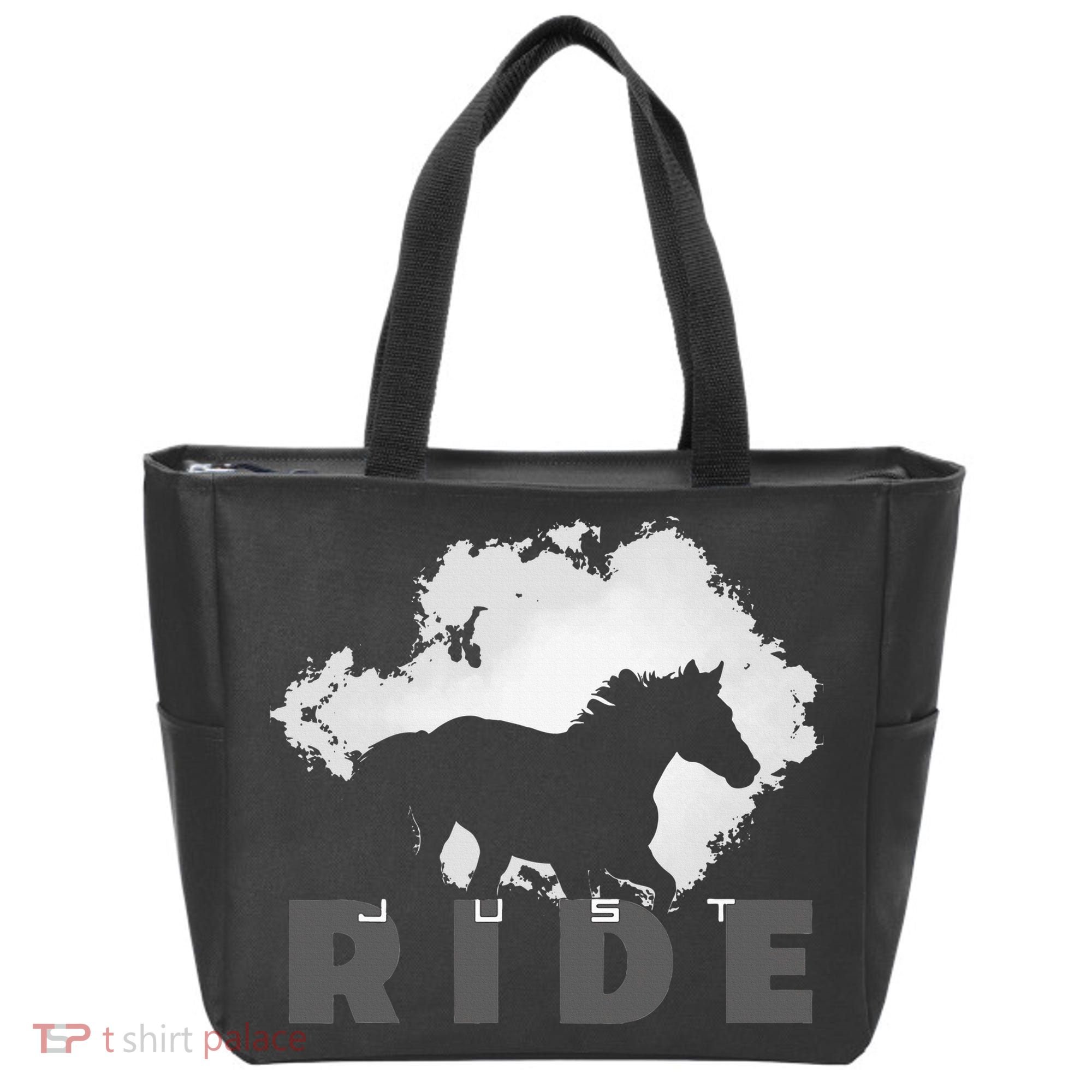 Just Ride Horseback Riding Apparel Horse Tote Bag