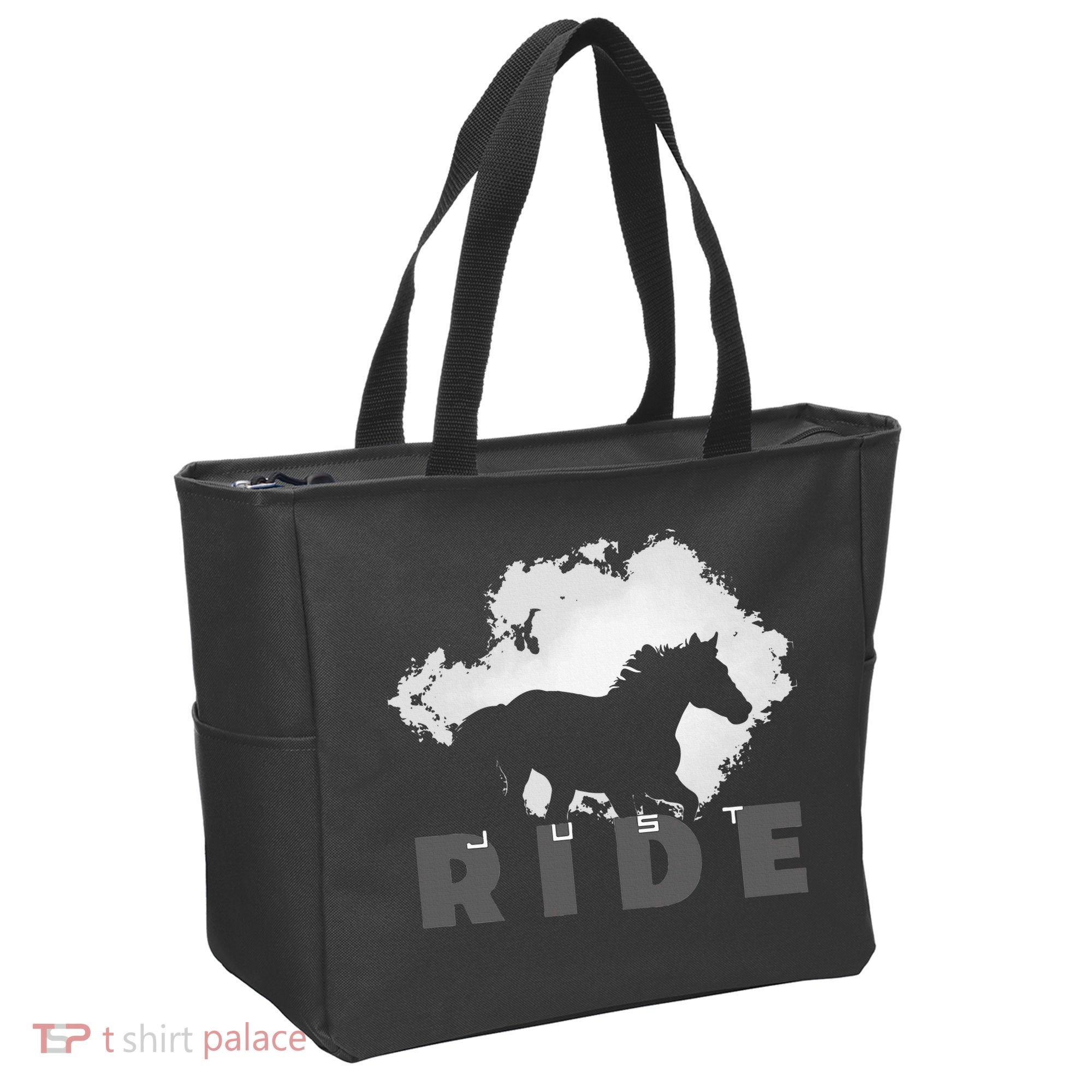 Just Ride Horseback Riding Apparel Horse Tote Bag
