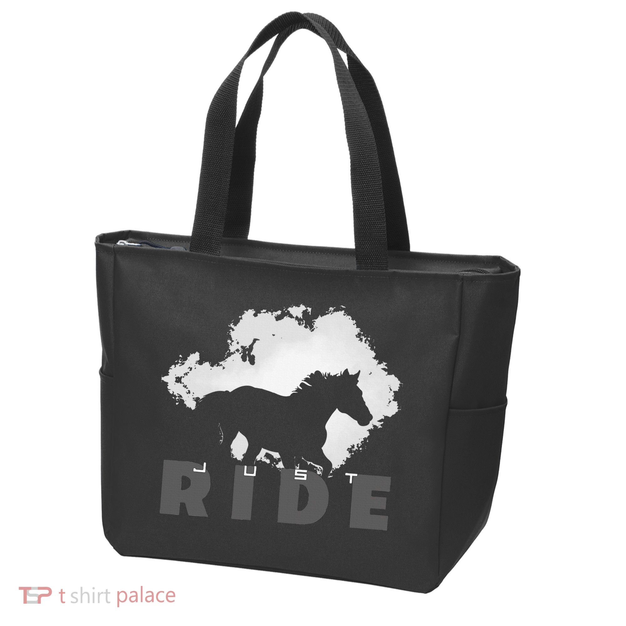 Just Ride Horseback Riding Apparel Horse Tote Bag