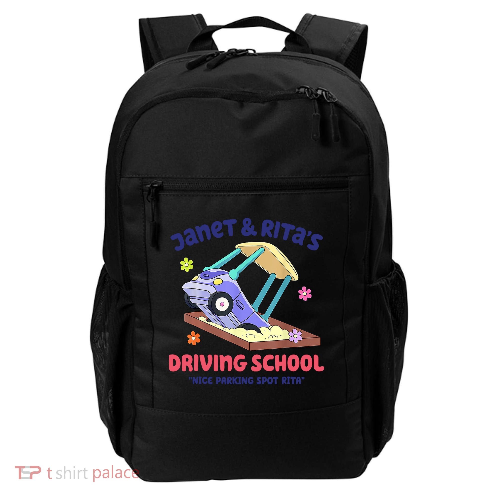 Janet & Rita Humorous Driving School Nice Parking Spot Backpack