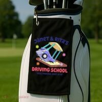 Janet & Rita Humorous Driving School Nice Parking Spot Golf Towel thumb 2