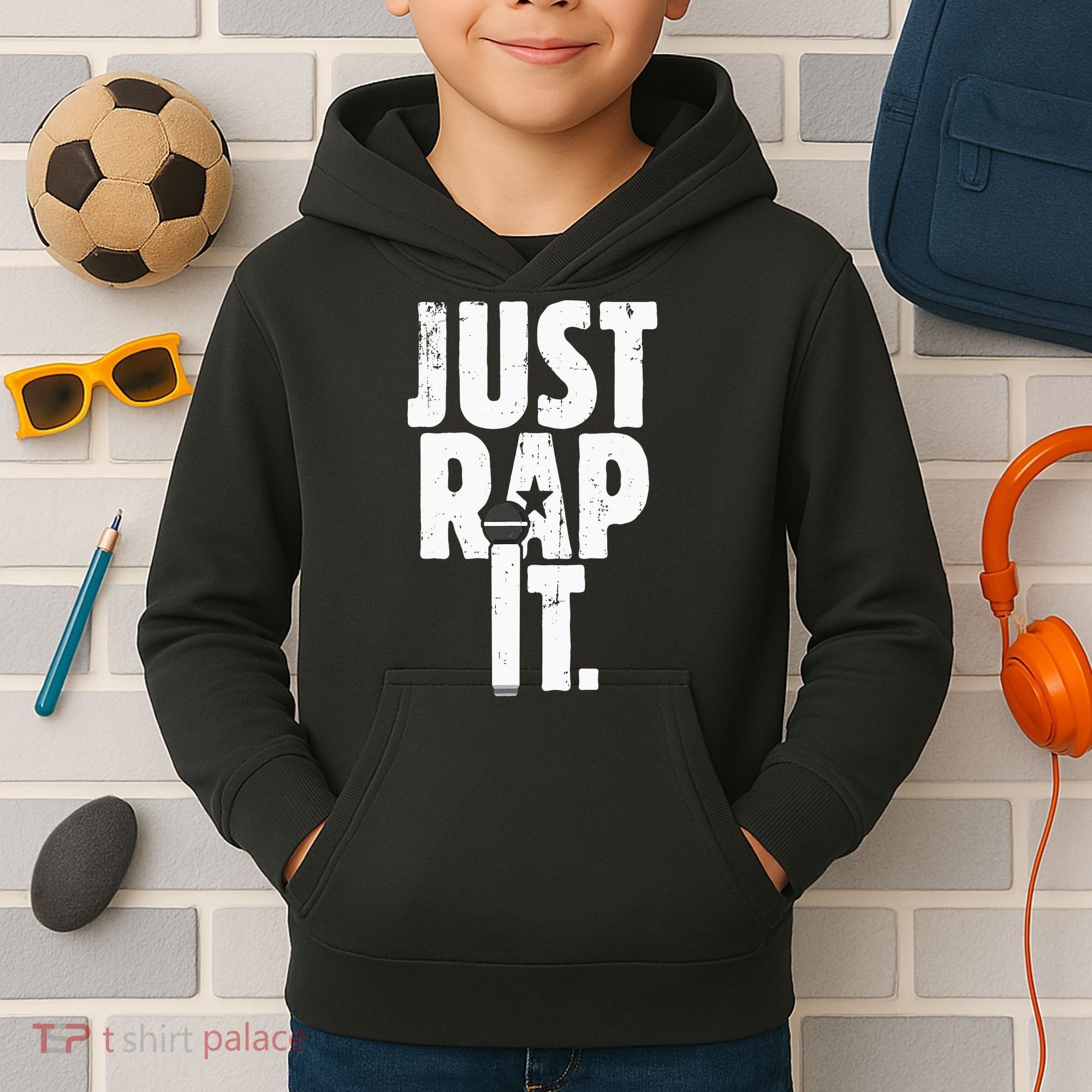 Just Rap It Cool Gift For Rapper And Hip Hop Lover Kids Hoodie