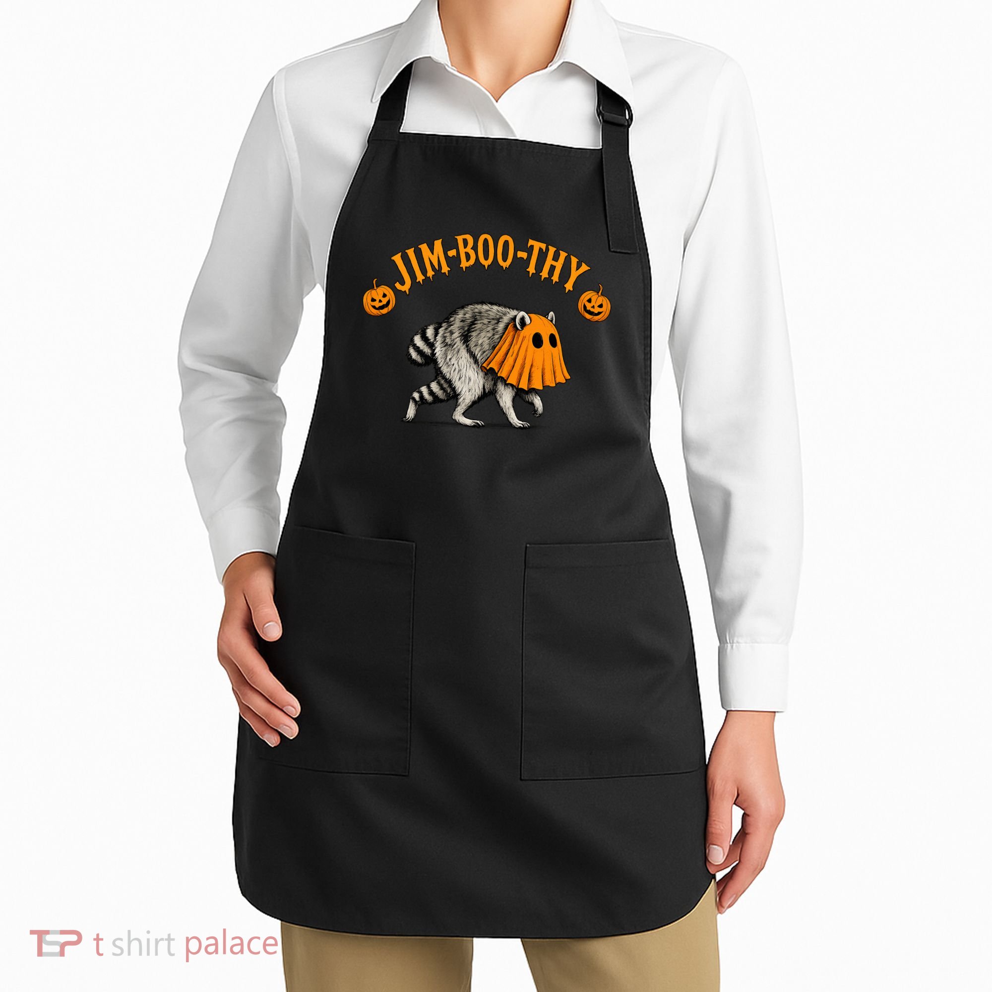 Jimothy Raccoon Jim-Boo-Thy Halloween Apron