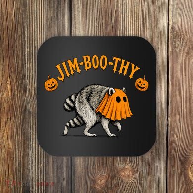 Jimothy Raccoon Jim-Boo-Thy Halloween Coaster
