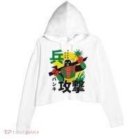 Japanese Robot Crop Fleece Hoodie thumb 0