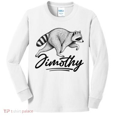 Jimothy Raccoon Kids Long Sleeve Shirt